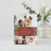 Red FroChristmas 3 Foto Botanischer Urlaub Postkarte (Stehend Vorderseite)