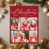 Red FroChristmas 4 Foto Urlaub Postkarte
