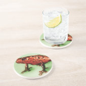 Red Frog SandStone Untersetzer, Tierskizze Sandstein Untersetzer (Seite)