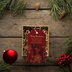 Red Frohe Weihnachten Personalisierte Geschenkmark Geschenkanhänger