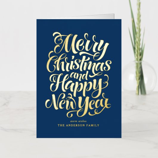 Red Frohe Weihnachten und ein glückliches neues Ja (Vorderseite)