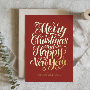 Red Frohe Weihnachten und ein glückliches neues Ja