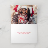 Red Frohe Weihnachten und Foto | Calligrafie Gold (Innen Mitte)