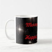 Red Frohe Weihnachten und Glück Neues Jahr auf den Kaffeetasse (Links)