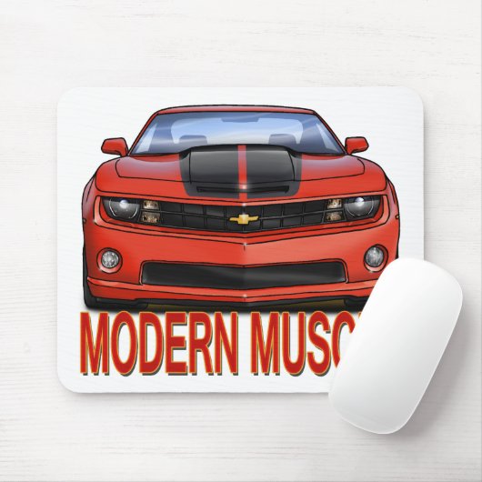 RED_FRONT_CAMARO.png Mousepad (Mit Mouse)