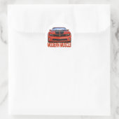 RED_FRONT_CAMARO.png Runder Aufkleber (Tasche)
