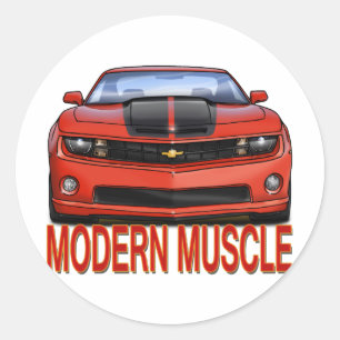 RED_FRONT_CAMARO.png Runder Aufkleber