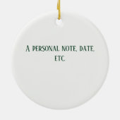 Red Front Door Personalisiert Erste Zuhause Weihna Keramik Ornament (Hinten)