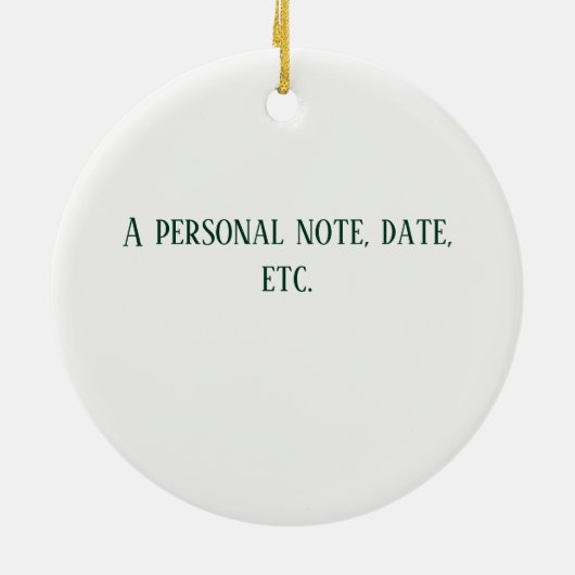 Red Front Door Personalisiert Erste Zuhause Weihna Keramik Ornament (Hinten)