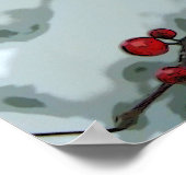 Red Frories Berries Wintersaison Poster Wand Kunst (Ecke)