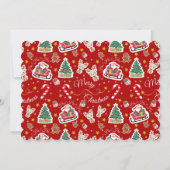 Red Frory Christmas HO!HO!HO!HO! Horizontal Einladung (Rückseite)