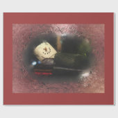 Red Frosty S'mores Snowman Geschenkpapier (Flach)