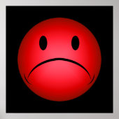 Red Frownie Face Poster (Vorne)