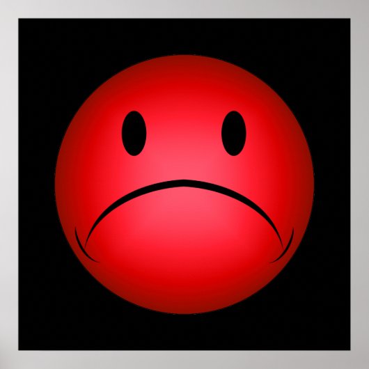 Red Frownie Face Poster (Vorne)