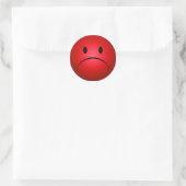 Red Frownie Face Sticker (Tasche)
