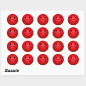 Red Frownie Face Sticker (Blatt)