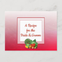 Red Fruit Wedding Recipe Card