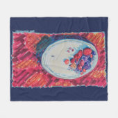 Red Fruits Bowl Fleecedecke (Vorderseite (Horizontal))