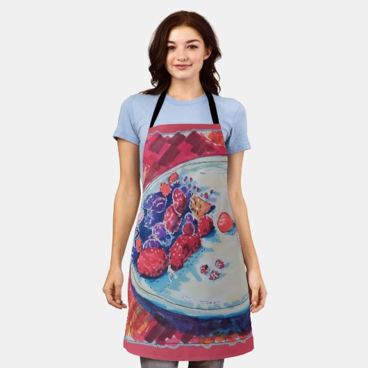 Red Fruits Bowl Schürze (Getragen)