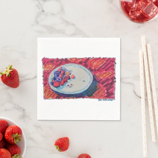 Red Fruits Bowl Serviette (Beispiel)