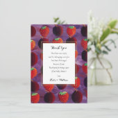 Red Fruits Country Baby Dusche / Sprinkle Gedicht Dankeskarte (Stehend Vorderseite)