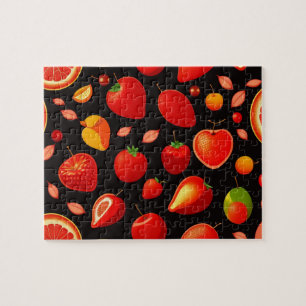 Red Fruits Pattern Puzzle