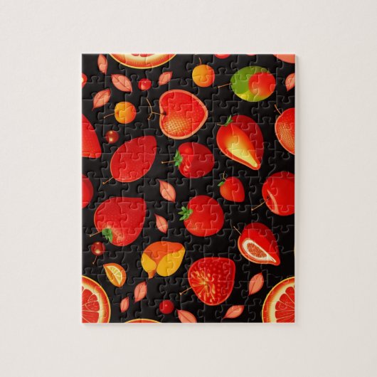 Red Fruits Pattern Puzzle (Vertikal)