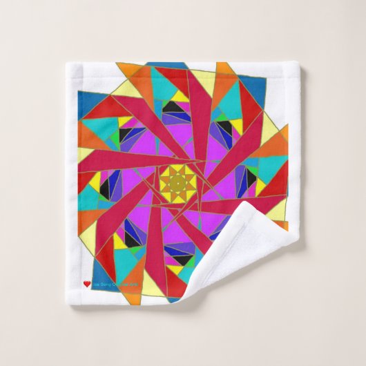 Red Fuchsia Orange Yellow Green Blue Violet Badhandtuch Set (Waschlappen)