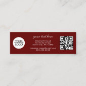 Red Fügen Sie Ihren QR-Logo-Code benutzerdefiniert Mini Visitenkarte (Vorderseite)