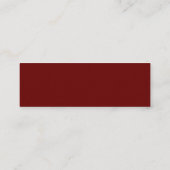 Red Fügen Sie Ihren QR-Logo-Code benutzerdefiniert Mini Visitenkarte (Rückseite)