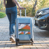 Red Fuji, Aka Fujiyama Volcano Katsushika Hokusai Aufkleber (Koffer Insitu)