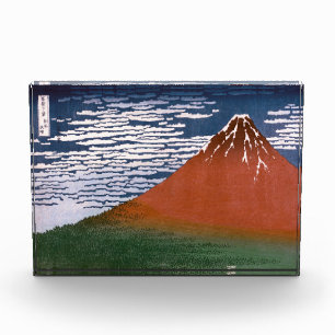 Red Fuji, Aka Fujiyama Volcano Katsushika Hokusai Fotoblock