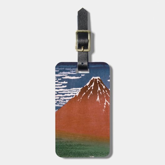 Red Fuji, Aka Fujiyama Volcano Katsushika Hokusai Gepäckanhänger (Vorderseite vertikal)