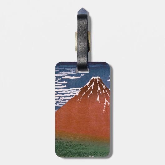Red Fuji, Aka Fujiyama Volcano Katsushika Hokusai Gepäckanhänger (Rückseite vertikal)