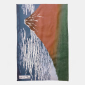 Red Fuji, Aka Fujiyama Volcano Katsushika Hokusai Geschirrtuch (Vertikal)