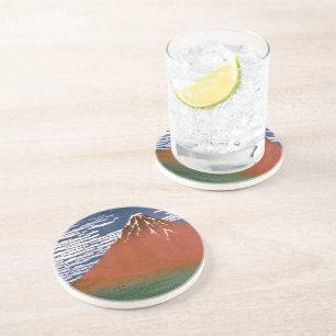 Red Fuji, Aka Fujiyama Volcano Katsushika Hokusai Getränkeuntersetzer