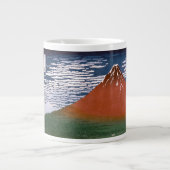 Red Fuji, Aka Fujiyama Volcano Katsushika Hokusai Jumbo-Tasse (Vorderseite)