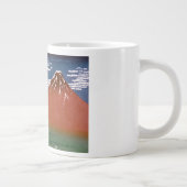 Red Fuji, Aka Fujiyama Volcano Katsushika Hokusai Jumbo-Tasse (Rechts)
