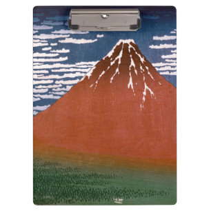 Red Fuji, Aka Fujiyama Volcano Katsushika Hokusai Klemmbrett