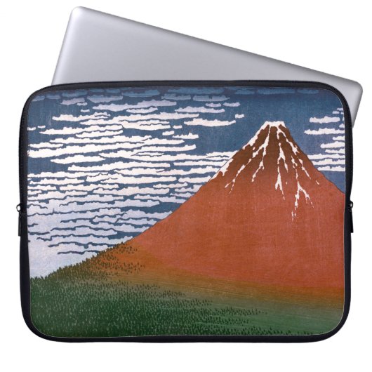 Red Fuji, Aka Fujiyama Volcano Katsushika Hokusai Laptopschutzhülle (Vorderseite)