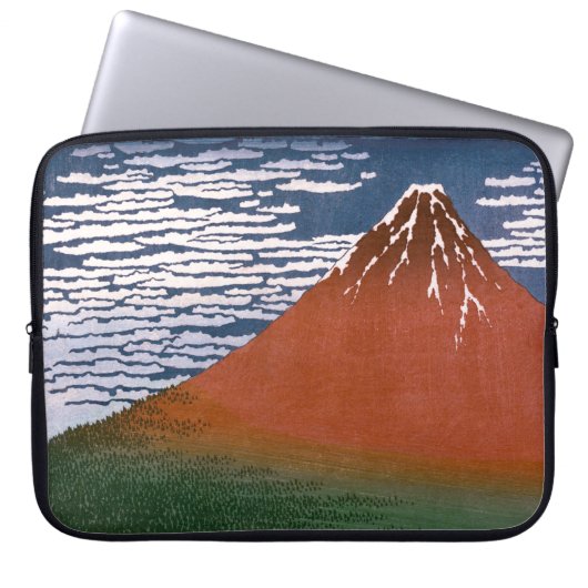 Red Fuji, Aka Fujiyama Volcano Katsushika Hokusai Laptopschutzhülle (Vorderseite)