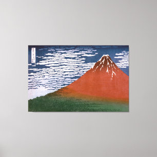 Red Fuji, Aka Fujiyama Volcano Katsushika Hokusai Leinwanddruck
