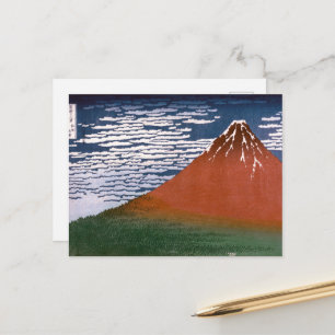 Red Fuji, Aka Fujiyama Volcano Katsushika Hokusai Postkarte
