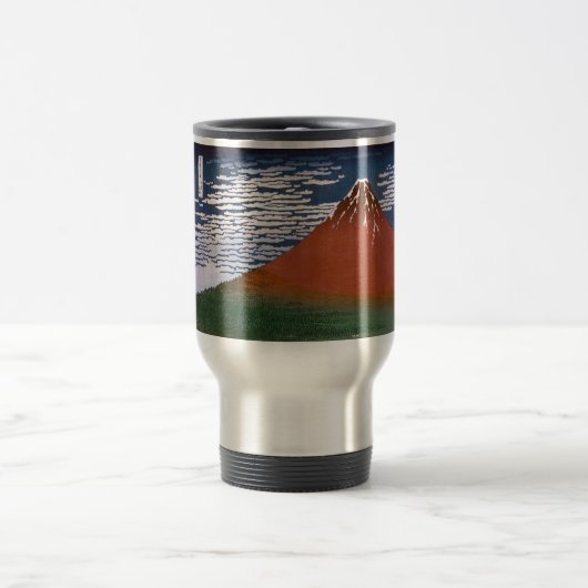 Red Fuji, Aka Fujiyama Volcano Katsushika Hokusai Reisebecher (Mittel)