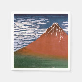 Red Fuji, Aka Fujiyama Volcano Katsushika Hokusai Serviette (Vorderseite)