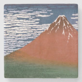 Red Fuji, Aka Fujiyama Volcano Katsushika Hokusai Steinuntersetzer (Vorderseite)
