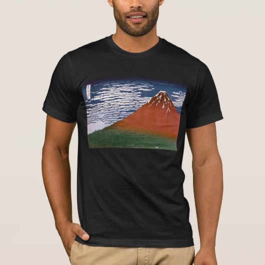 Red Fuji, Aka Fujiyama Volcano Katsushika Hokusai T-Shirt (Vorderseite)