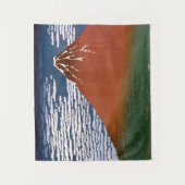 Red Fuji, Aka Fujiyama Volcano Katsushika Hokusai Wandteppich (Vorderseite)