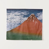 Red Fuji, Aka Fujiyama Volcano Katsushika Hokusai Wandteppich (Vorderseite (Horizontal))