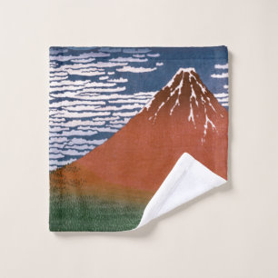 Red Fuji, Aka Fujiyama Volcano Katsushika Hokusai Waschlappen